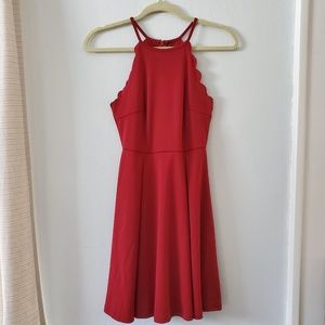Fit and flare halter dress